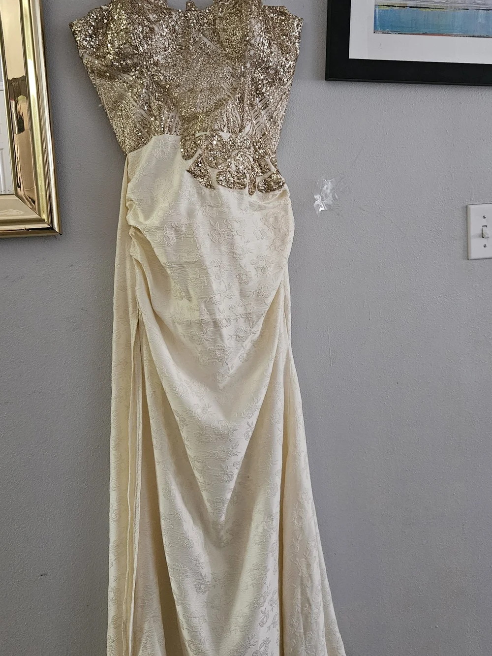 ivory and gold formal dress Dresses | Elegant Prom Custom Made New champagne gold prom dresses